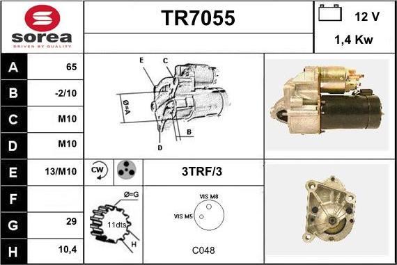 Sera TR7055 - Démarreur cwaw.fr