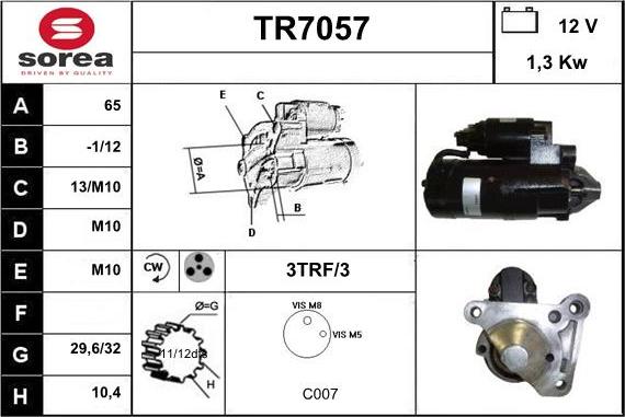 Sera TR7057 - Démarreur cwaw.fr