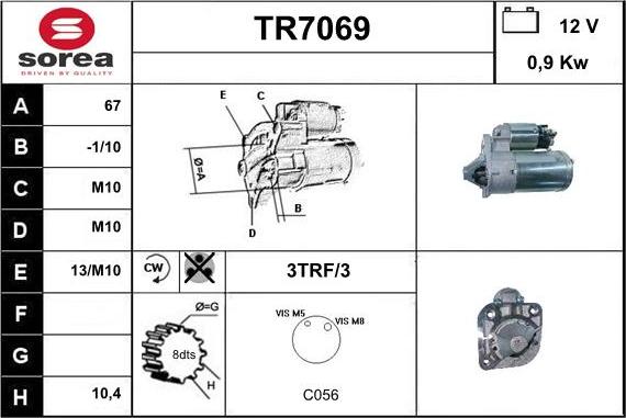 Sera TR7069 - Démarreur cwaw.fr