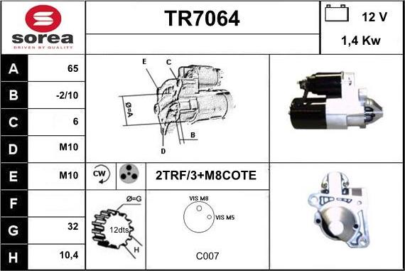 Sera TR7064 - Démarreur cwaw.fr