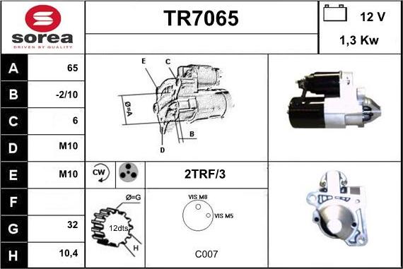 Sera TR7065 - Démarreur cwaw.fr