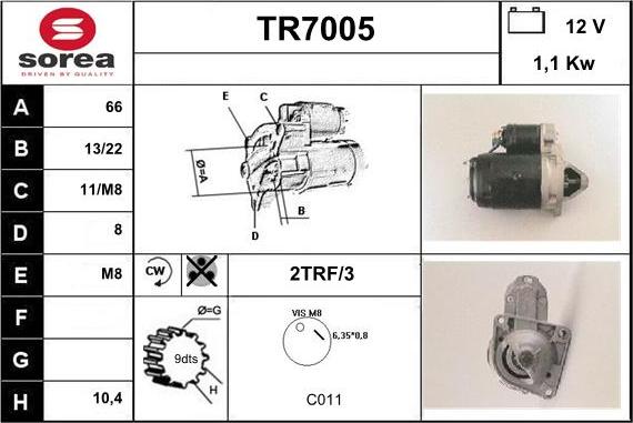 Sera TR7005 - Démarreur cwaw.fr