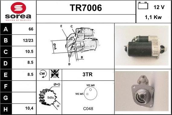 Sera TR7006 - Démarreur cwaw.fr