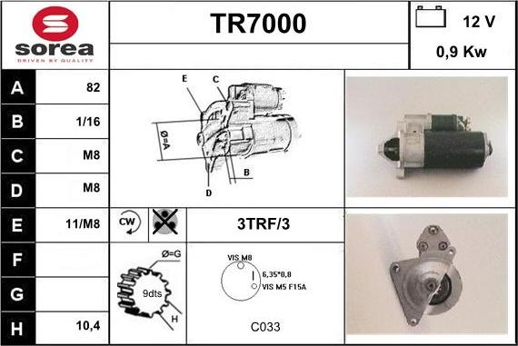 Sera TR7000 - Démarreur cwaw.fr