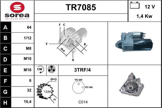 Sera TR7085 - Démarreur cwaw.fr