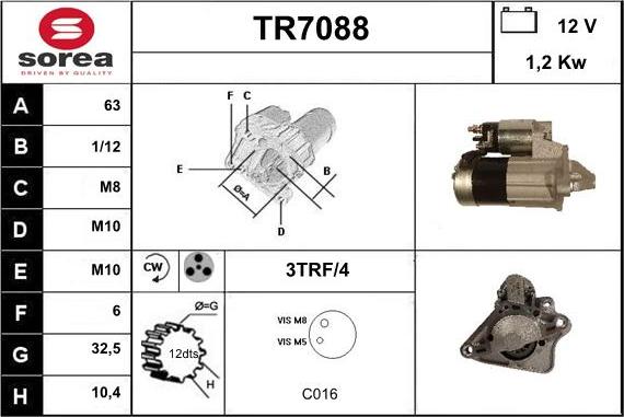 Sera TR7088 - Démarreur cwaw.fr