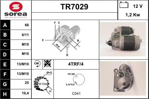 Sera TR7029 - Démarreur cwaw.fr