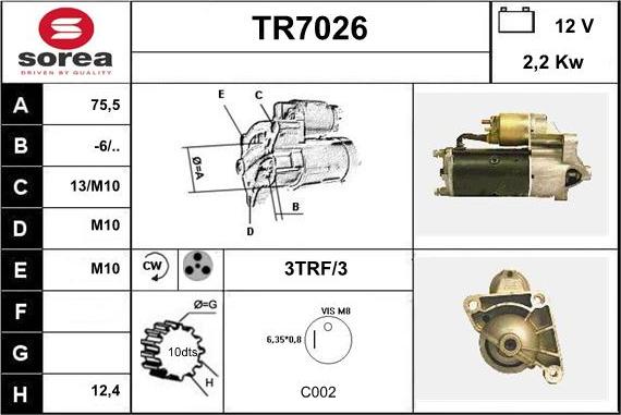 Sera TR7026 - Démarreur cwaw.fr