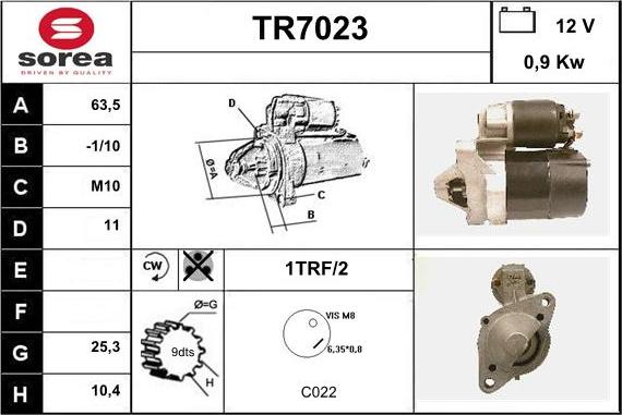 Sera TR7023 - Démarreur cwaw.fr