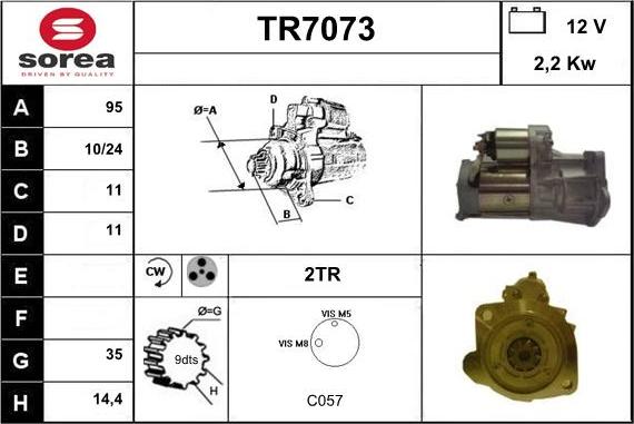 Sera TR7073 - Démarreur cwaw.fr