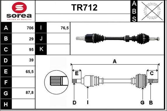 Sera TR712 - Arbre de transmission cwaw.fr