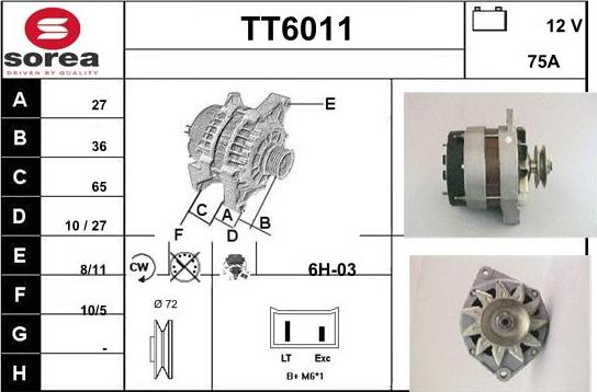 Sera TT6011 - Alternateur cwaw.fr