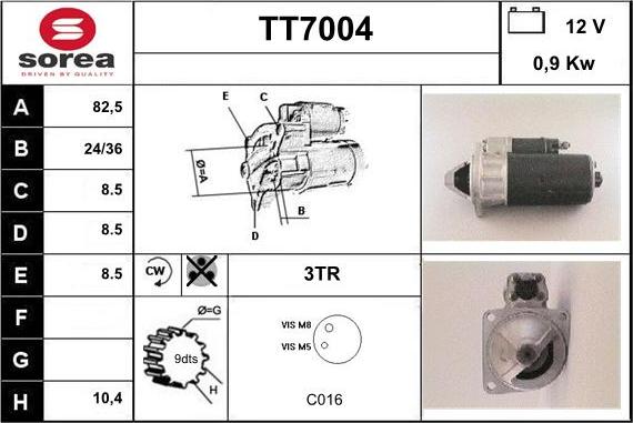 Sera TT7004 - Démarreur cwaw.fr