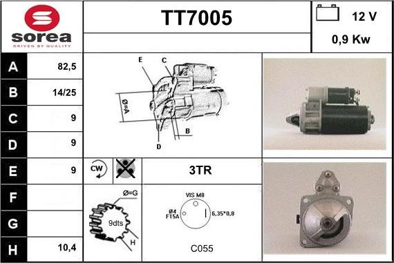 Sera TT7005 - Démarreur cwaw.fr