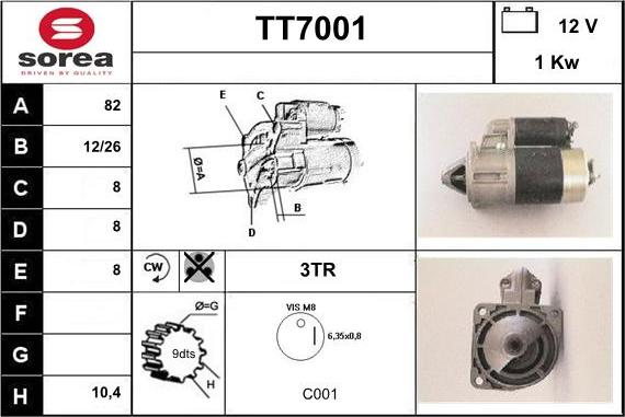 Sera TT7001 - Démarreur cwaw.fr