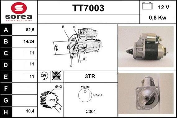 Sera TT7003 - Démarreur cwaw.fr