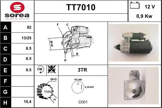 Sera TT7010 - Démarreur cwaw.fr