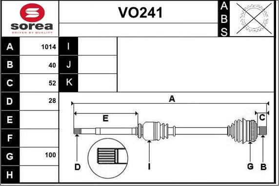 Sera VO241 - Arbre de transmission cwaw.fr