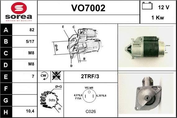 Sera VO7002 - Démarreur cwaw.fr