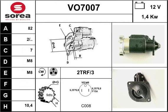 Sera VO7007 - Démarreur cwaw.fr