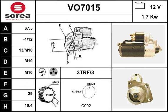 Sera VO7015 - Démarreur cwaw.fr