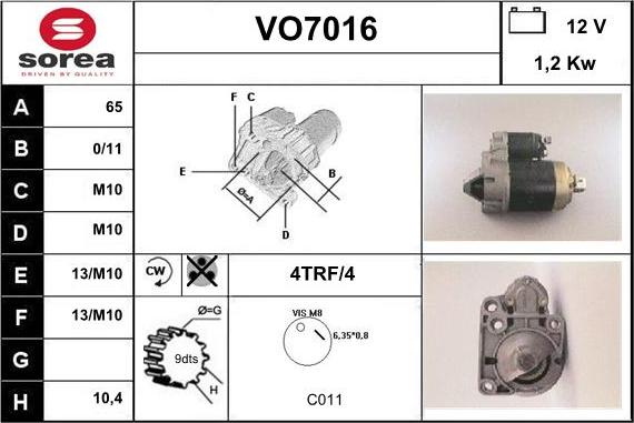 Sera VO7016 - Démarreur cwaw.fr