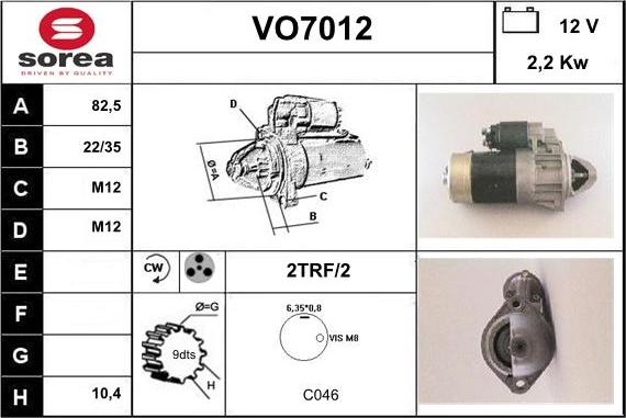 Sera VO7012 - Démarreur cwaw.fr