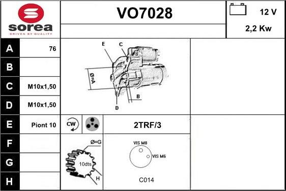 Sera VO7028 - Démarreur cwaw.fr