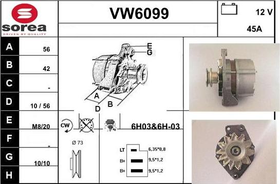 Sera VW6099 - Alternateur cwaw.fr