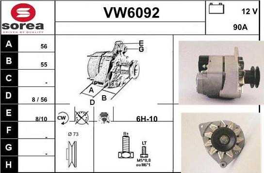 Sera VW6092 - Alternateur cwaw.fr