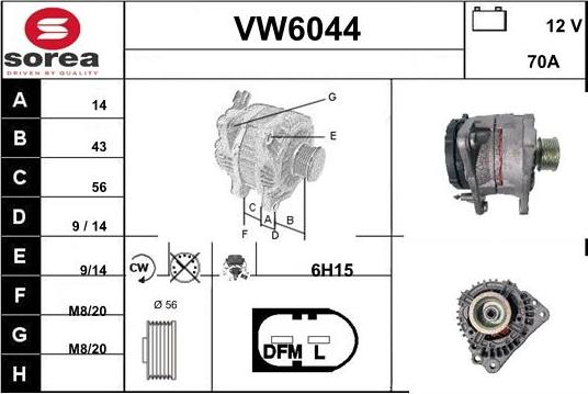 Sera VW6044 - Alternateur cwaw.fr