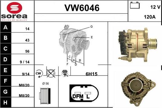 Sera VW6046 - Alternateur cwaw.fr