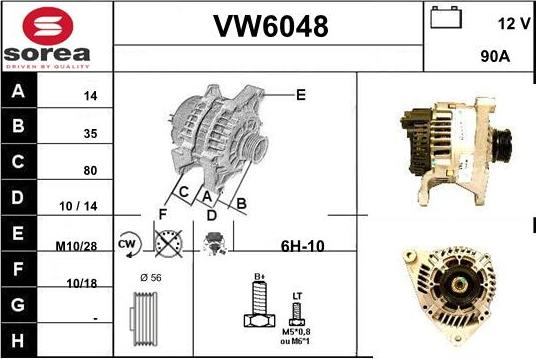 Sera VW6048 - Alternateur cwaw.fr