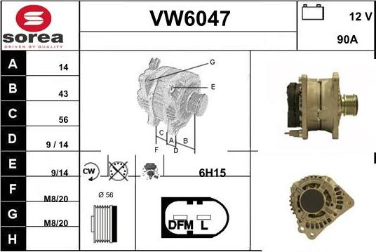 Sera VW6047 - Alternateur cwaw.fr