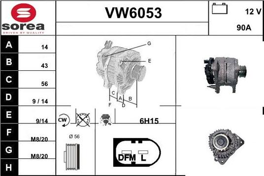 Sera VW6053 - Alternateur cwaw.fr