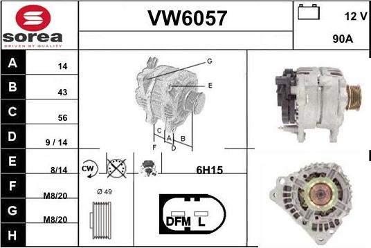 Sera VW6057 - Alternateur cwaw.fr