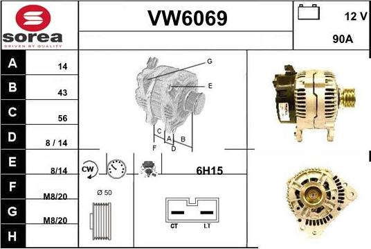 Sera VW6069 - Alternateur cwaw.fr