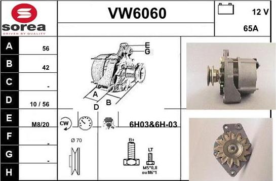 Sera VW6060 - Alternateur cwaw.fr