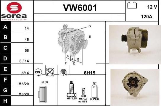 Sera VW6001 - Alternateur cwaw.fr