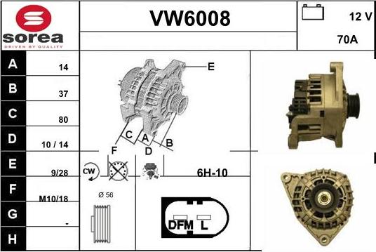 Sera VW6008 - Alternateur cwaw.fr