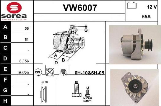 Sera VW6007 - Alternateur cwaw.fr