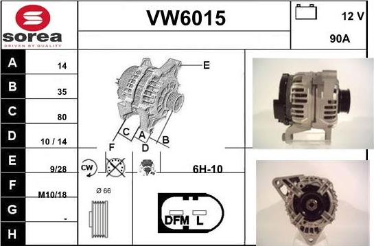 Sera VW6015 - Alternateur cwaw.fr