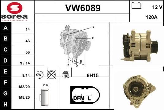 Sera VW6089 - Alternateur cwaw.fr