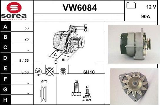 Sera VW6084 - Alternateur cwaw.fr