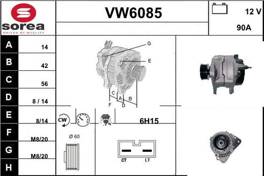 Sera VW6085 - Alternateur cwaw.fr