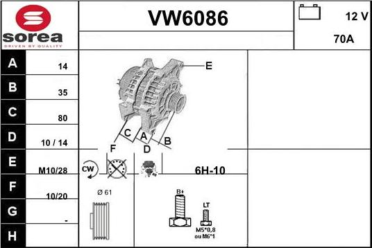 Sera VW6086 - Alternateur cwaw.fr