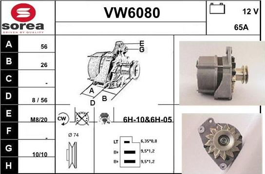 Sera VW6080 - Alternateur cwaw.fr