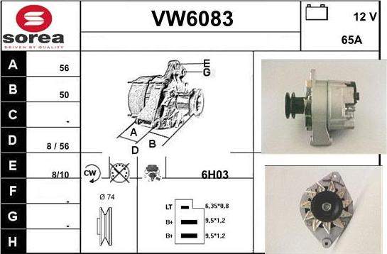 Sera VW6083 - Alternateur cwaw.fr