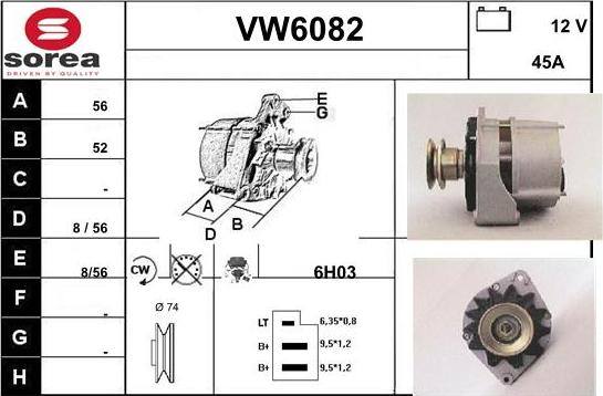 Sera VW6082 - Alternateur cwaw.fr