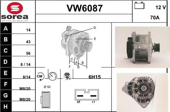 Sera VW6087 - Alternateur cwaw.fr